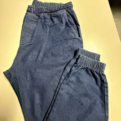 Calça jeans g/GGelástico cintura 90cm até 1,20m