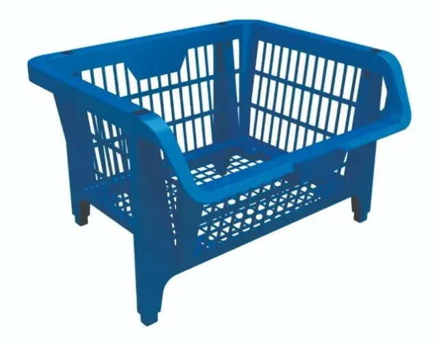 Cesto Prático Expositor Plástico Azul