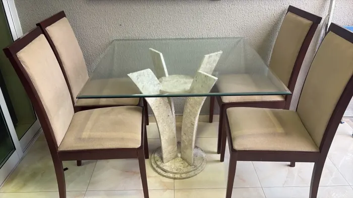 Mesa base de mármore 