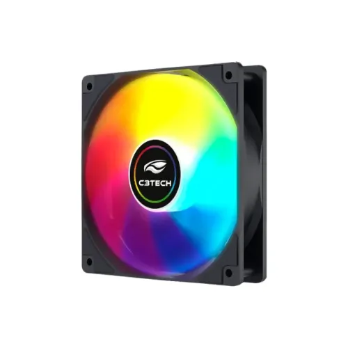 Cooler Fan 120mm C3Tech F9-L260BK Black Led Argb *6 Pinos Controladora* - WZetta