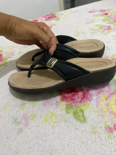 Sandália 37 confortável linha confort para facite plantar