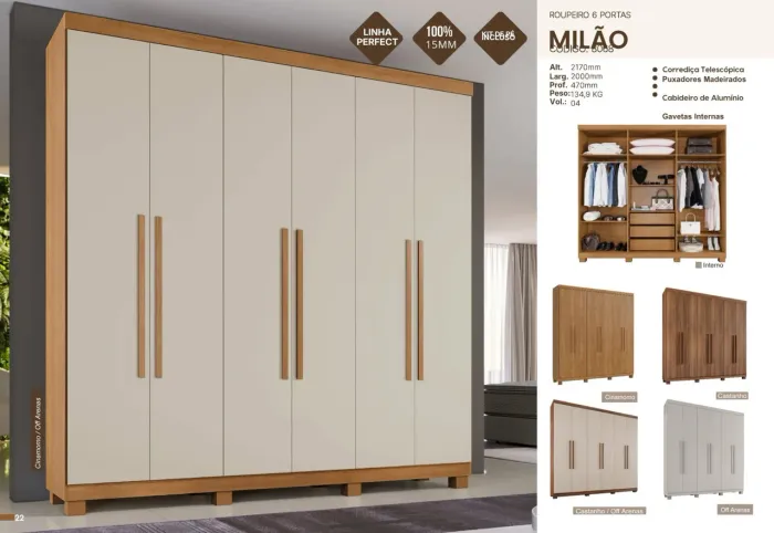 ROUPEIRO MILÃO 6 PORTAS