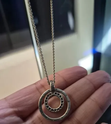 Colar de prata círculos