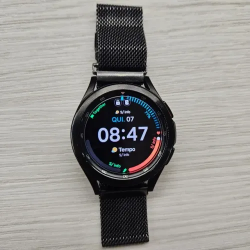 Samsung Galaxy Watch 4 Classic Preto Estado de Novo + Pulseira Mesh Premium
