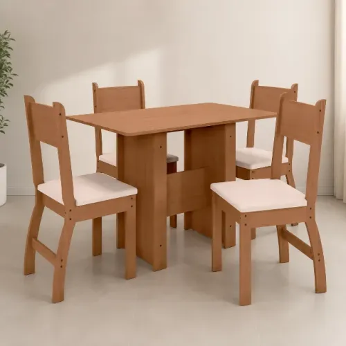 Mesa de Jantar Milano Na Cor Carvalho/Savana Novo!