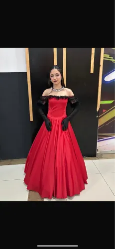 Vestido social vermelho