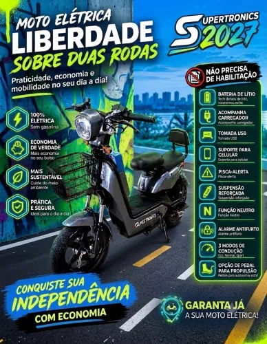 Moto elétrica 0km 2027 o último lançamento Completa de tudo