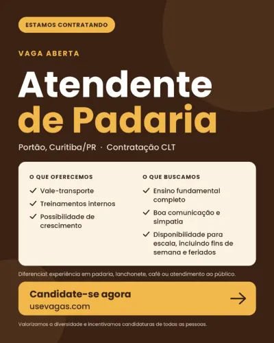 Atendente de Padaria 