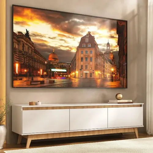 RACK Elegante 3 Portas NOVO Promoção tv ate 75 Pol.