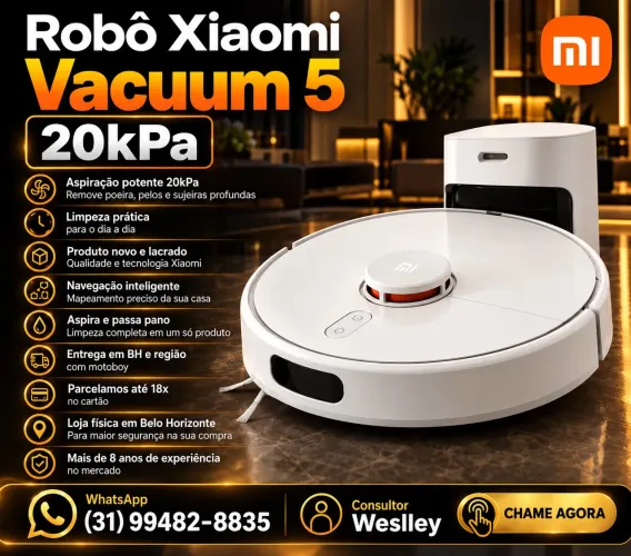 Robô Vacuum 5 lacrado ate 18x loja física BH