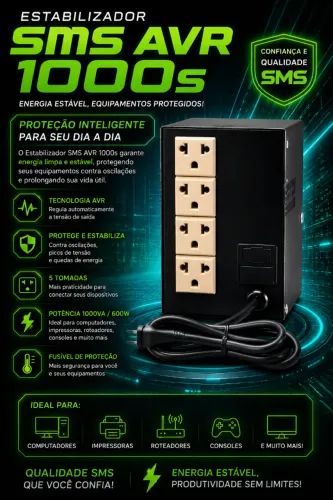 Estabilizador SMS AVR 1000s