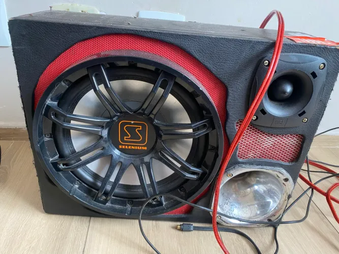 Caixa trio som automotivo selenium Jbl bass 