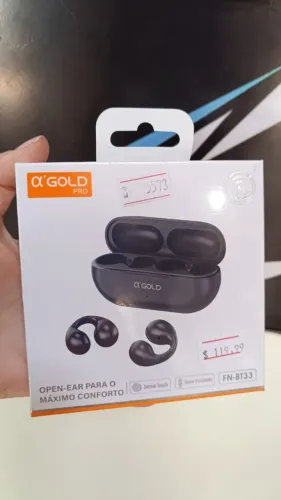 Fone de Ouvido Bluetooth Condução Óssea AGold FN-BT33 Open-Ear - Loja COimbra Entrega