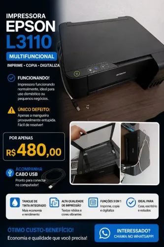 Impressora Epson L3110 Multifuncional