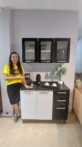 Conjunto: Armario Aereo Em Aço + Balcão Em Aço 