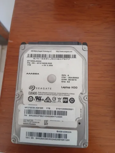 HD de notebook 2,5 de polegadas, 1tb modelo seagate