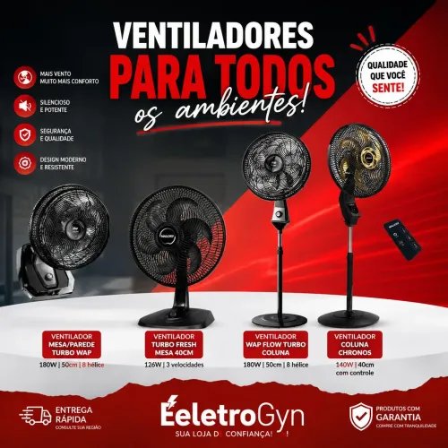 Ventiladores /mesa /parede /coluna /com controle