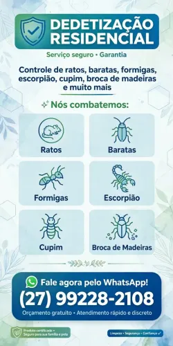 Dedetização residencial