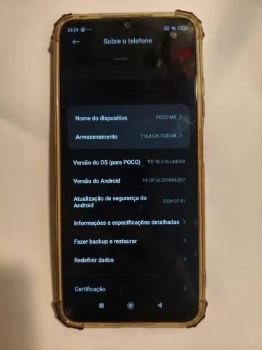Celular poco M5 preto 128GB/ 6RAM 