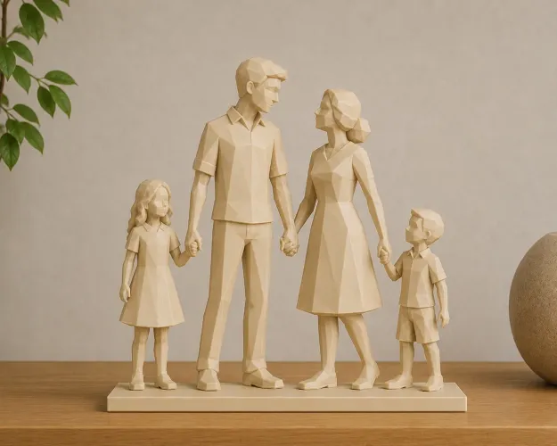 Escultura Família em Impressão 3D