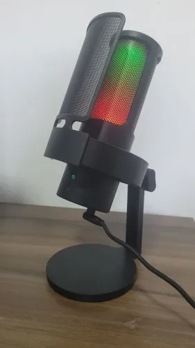 Microfone condensador USB FIFINE A8 PLUS Ampligame RGB