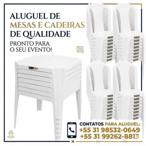 Aluguel mesa e cadeira