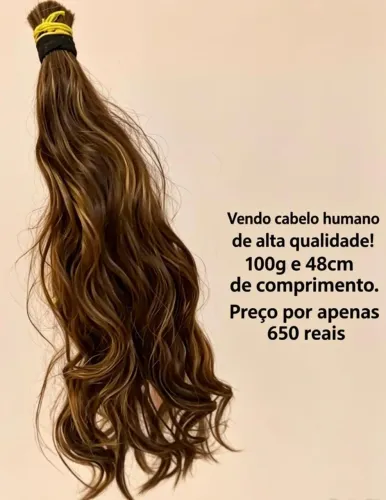 Cabelo Humano bem cuidado.  Facilito a entrega 