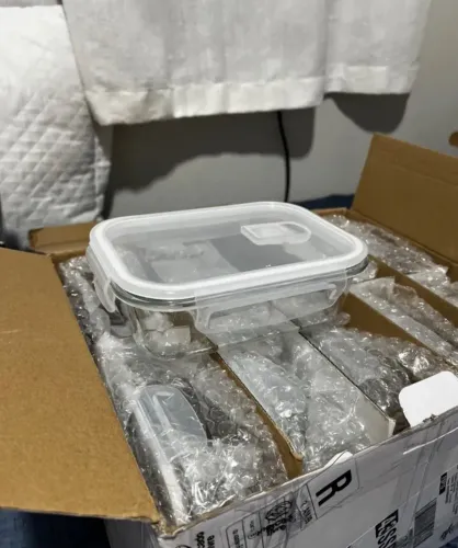 10 potes de vidro hermético com trava (640ml) marmitas, armazenar alimentos 