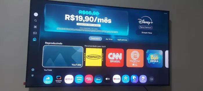 Vendo TV Samsung uhd 4k 55 polegadas 2 meses de uso.com nota