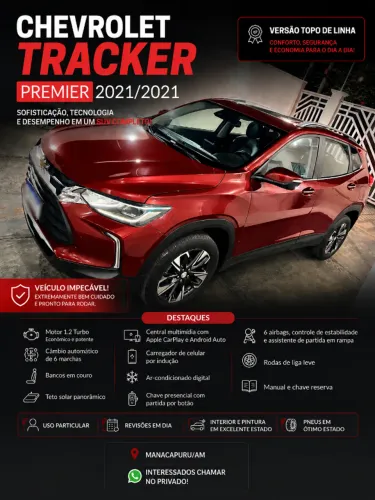 Chevrolet Tracker Premier 1.2 Turbo 12V Flex AUT 2021