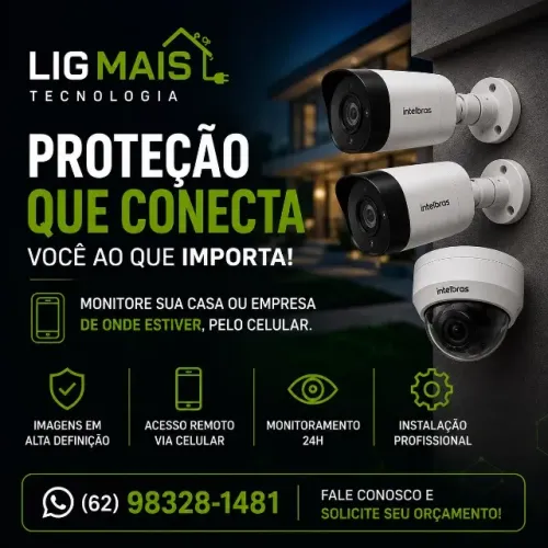cameras, alarmes, cercas elétricas, motor de portão, interfone, eletrica e redes