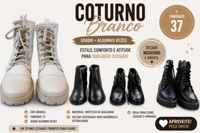 KIT DE BOTAS E COTURNOS CANO CURTO - NOVOS NA CAIXA