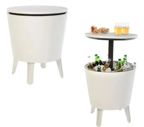 Cooler que vira mesa