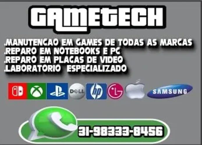 Reparo em games, notebook, placas de vídeo e pcs