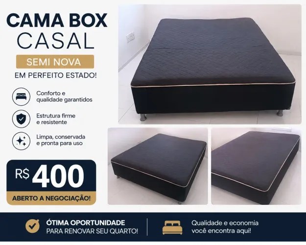 Cama box casal