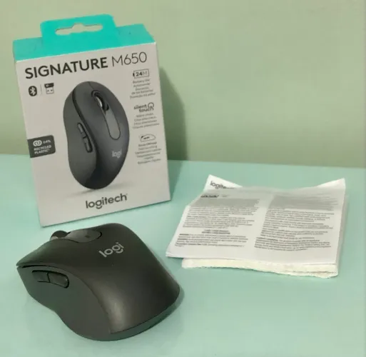 Mouse Sem Fio Logitech Signature M650 - Grafite