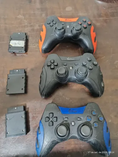 Kit 3 controles Sem Fio Feir para PC/ PS2/ PS3 para "USO" ou RETIRADAS DE PEÇAS