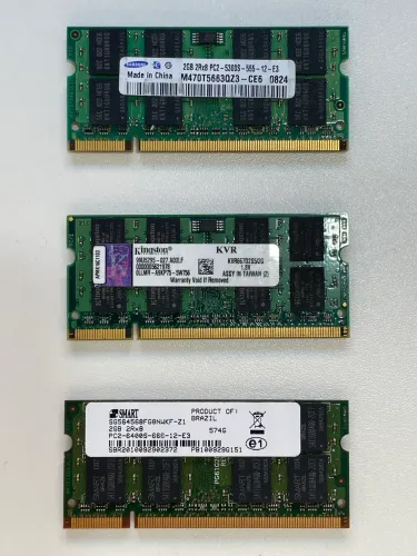 Memória RAM DDR2 notebook 2Gb cada