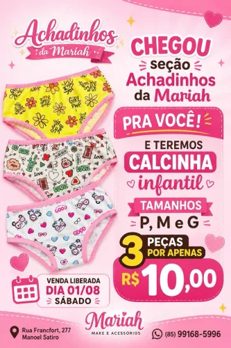 Calcinhas infantis