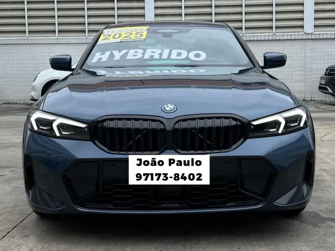 BMW 330E M SPORT HIBRIDA COMPLETO+COURO+TETO AM 24.25 AZUL 