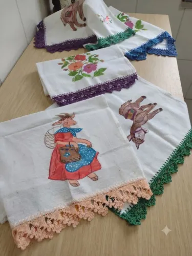 Panos de Prato Lindos com Bico Artesanal - Vários Modelos