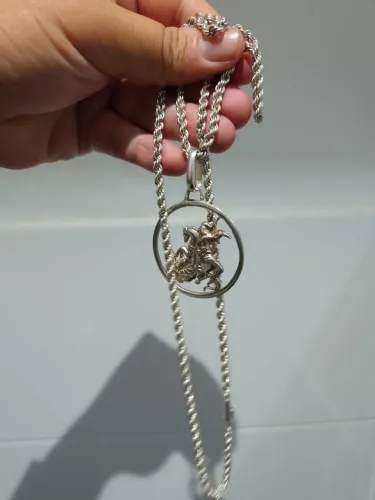 Cordão de Prata São Jorge 65g