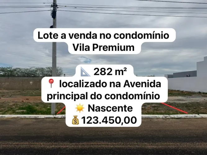 Vendo lote no condomínio Vila Premium em Juazeiro com 282 m² 