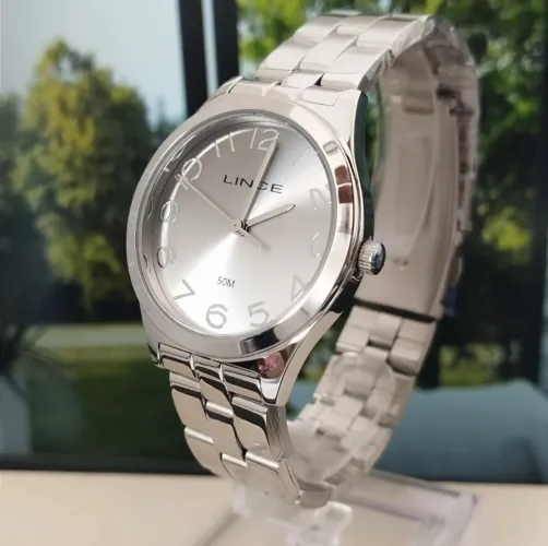 Relógio Prateado Lince Original 