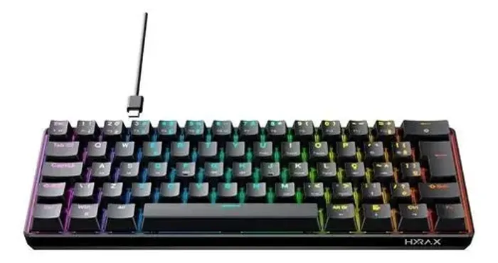 Teclado Gamer Mecânico Hyrax Thunder Preto