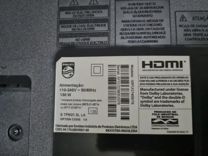 Vendo TV para retirada de pecas