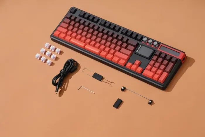 Teclado Gamer Mecânico Skyloong GK104 Pro Lava, Switch KTT Silver, 3 modos, RGB, Hot swap