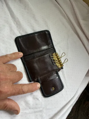 Porta chaves em couro americano
