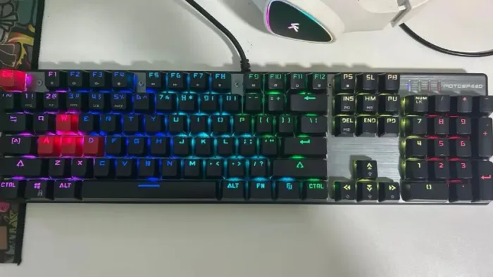 Teclado mecânico para jogos Motospeed ck104 painel de metal