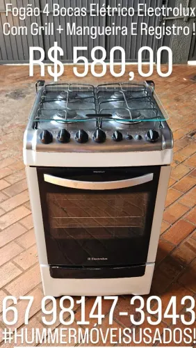 Vende - Se Fogão 4 Bocas Elétrico Electrolux Com Grill + Mangueira E Registro !